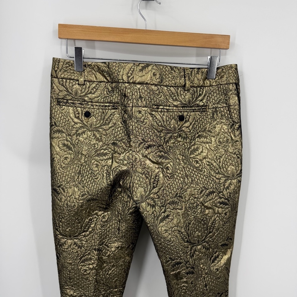 Zadig & Voltaire deluxe Gold Brocade Trousers posh dore sz 38 M - Picture 4 of 10
